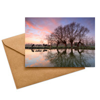 JMGC-005 Five trees and cows - 7 x 5" card
