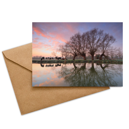 JMGC-005 Five trees and cows - 7 x 5" card