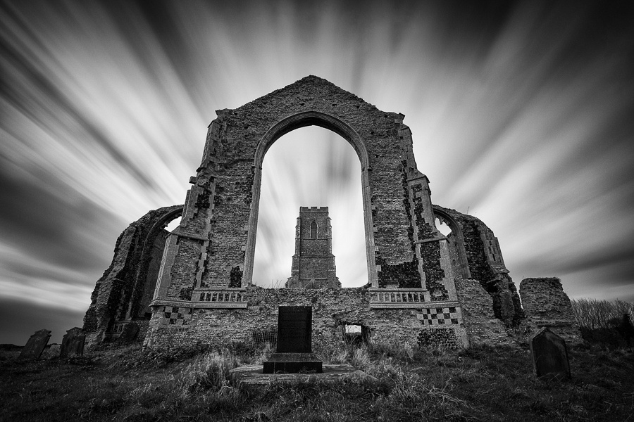 LOng exposure of covehithe church
